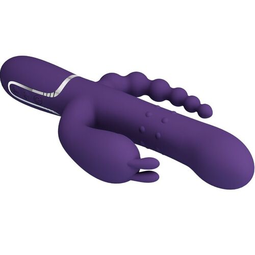 PRETTY LOVE - CAMMY TRIPLE VIBRADOR MULTIFUNCIÓN 4 EN 1 MORADO