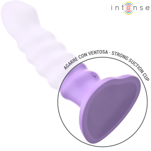 INTENSE - BRENDA VIBRADOR TALLA M DISEÑO EN ESPIRAL 10 VIBRACIONES MORADO CONTROL REMOTO