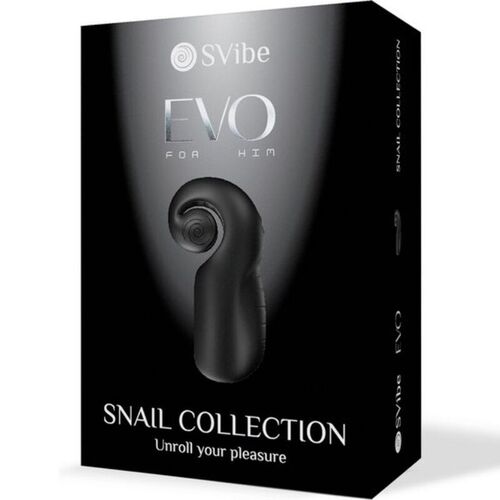 SNAIL VIBE - EVO FOR HIM MASTURBADOR MASCULINO SLIDE N''ROLL NEGRO