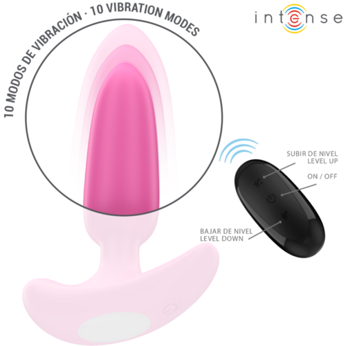 INTENSE - ROSS PLUG ANAL 10 VIBRACIONES ROSA CONTROL REMOTO