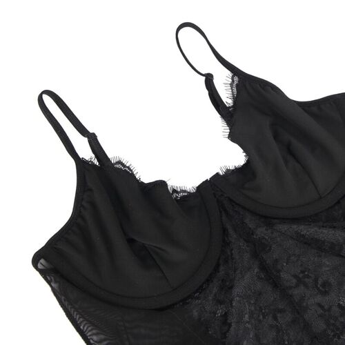 BRUMA SECRET - VICTORIA TEDDY CON ENCAJE NEGRO XS/S