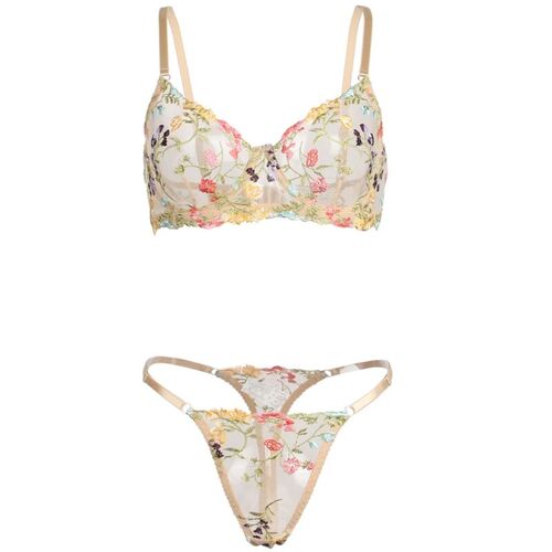 BRUMA SECRET - OLIVIA SET SUJETADOR Y TANGA ESTAMPADO FLORAL XS/S