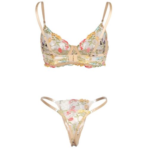 BRUMA SECRET - OLIVIA SET SUJETADOR Y TANGA ESTAMPADO FLORAL XS/S