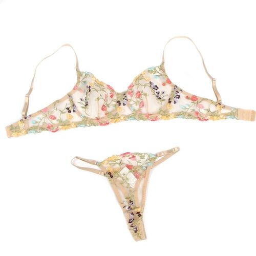 BRUMA SECRET - OLIVIA SET SUJETADOR Y TANGA ESTAMPADO FLORAL XS/S