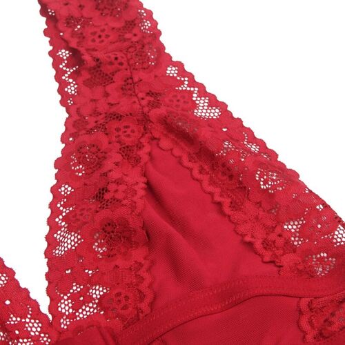 BRUMA SECRET - VANESSA BABYDOLL TIRANTAS ENCAJE ROJO XS/S