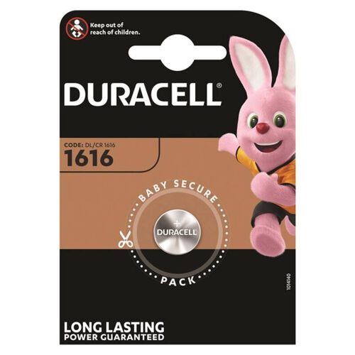 DURACELL - PILA BOTON LITIO CR1616 3V BLISTER*1