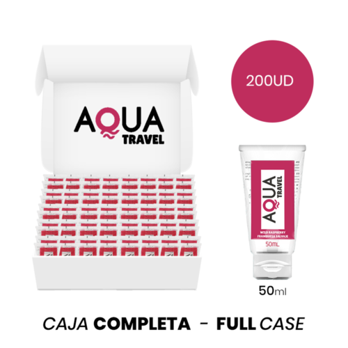 MOQ 200 - AQUA TRAVEL LUBRICANTE BASE AGUA SABOR FRAMBUESA SALVAJE - 50 ML