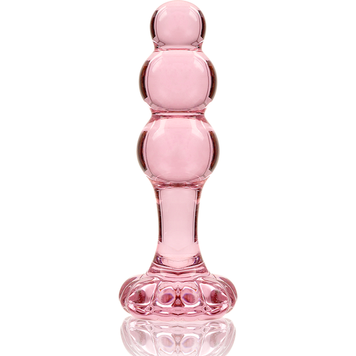 NEBULA SERIES BY IBIZA - MODELO 1 PLUG CRISTAL BOROSILICATO ROSA 10.5 CM -O- 3 CM