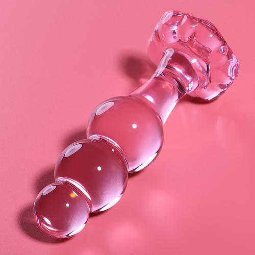 NEBULA SERIES BY IBIZA - MODELO 1 PLUG CRISTAL BOROSILICATO ROSA 10.5 CM -O- 3 CM