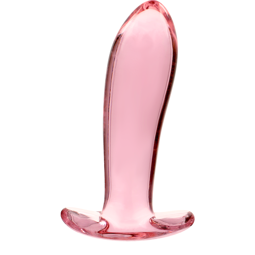 NEBULA SERIES BY IBIZA - MODELO 5 PLUG CRISTAL BOROSILICATO ROSA 12.5 CM -O- 3.5 CM