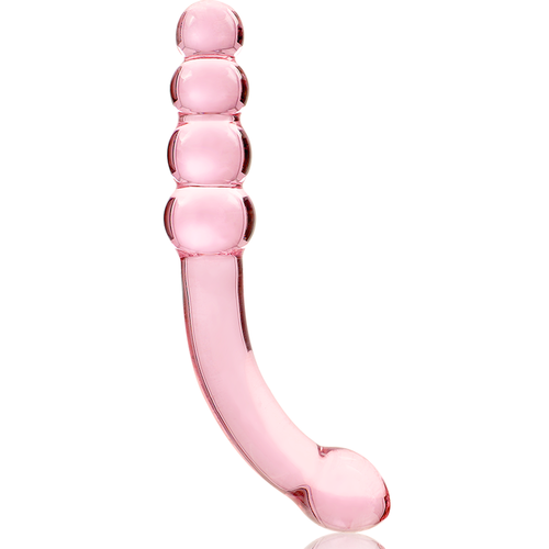 NEBULA SERIES BY IBIZA - MODELO 14 DILDO CRISTAL BOROSILICATO ROSA 18.5 CM -O- 3 CM