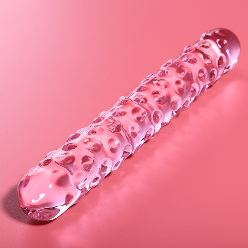 NEBULA SERIES BY IBIZA - MODELO 15 DILDO CRISTAL BOROSILICATO ROSA 18.5 CM -O- 3 CM