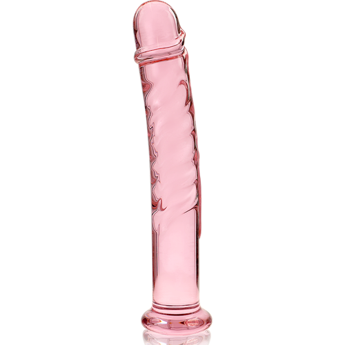 NEBULA SERIES BY IBIZA - MODELO 16 DILDO CRISTAL BOROSILICATO ROSA 18.5 CM -O- 3 CM