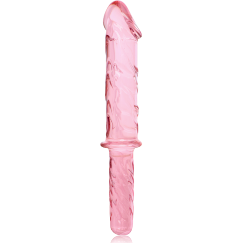 NEBULA SERIES BY IBIZA - MODELO 24 DILDO CRISTAL BOROSILICATO ROSA 28.5 CM -O- 5 CM