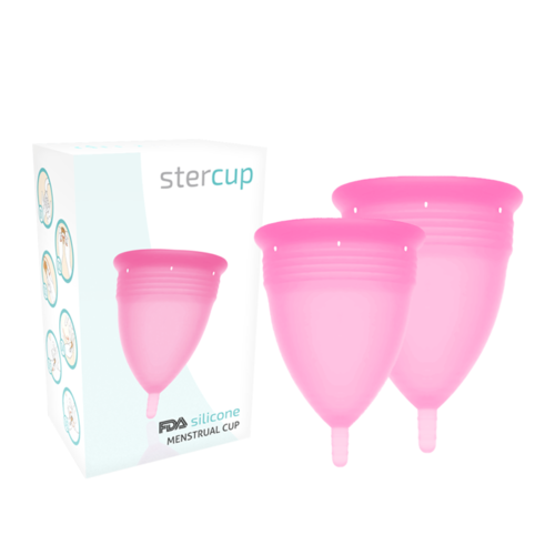 STERCUP - PACK COPA MENSTRUAL SILICONA FDA TALLA S + L ROSA