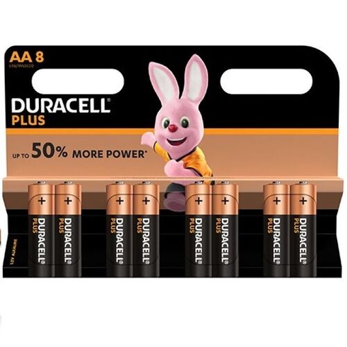 DURACELL - PLUS POWER PILA ALCALINA AA LR6 BLISTER*8