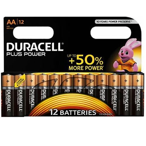 DURACELL - PLUS POWER PILA ALCALINA AA LR6 BLISTER*12