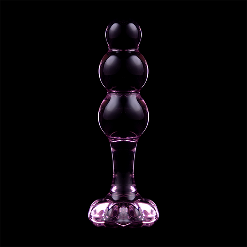 NEBULA SERIES BY IBIZA - MODELO 1 PLUG CRISTAL BOROSILICATO ROSA 10.5 CM -O- 3 CM