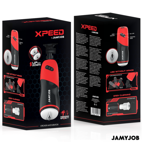 JAMYJOB - XPEED MASTURBADOR VAGINA AUTOMÁTICO 5 MODOS DE EMPUJE Y EFECTO SONIDO