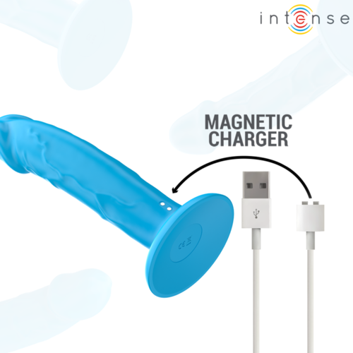 INTENSE - PHOEBE VIBRADOR REALÍSTICO 10 VIBRACIONES AZUL CONTROL REMOTO