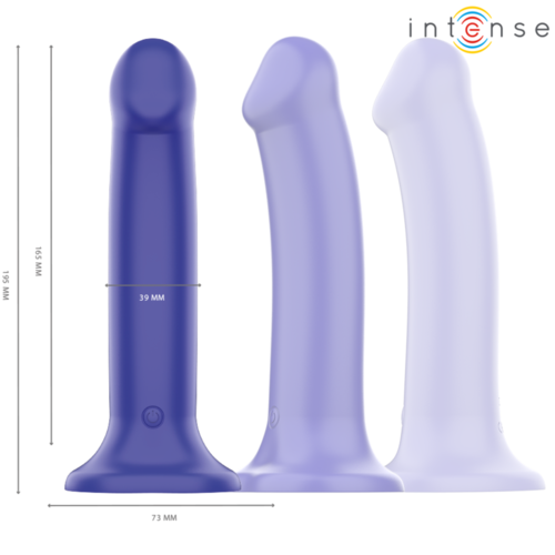 INTENSE - VICTORIA VIBRADOR CON VENTOSA 10 VIBRACIONES AZUL OSCURO CONTROL REMOTO