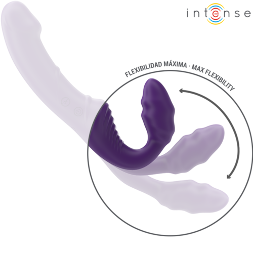 INTENSE - JILL VIBRADOR DOBLE 20 CM VIOLETA CONTROL REMOTO