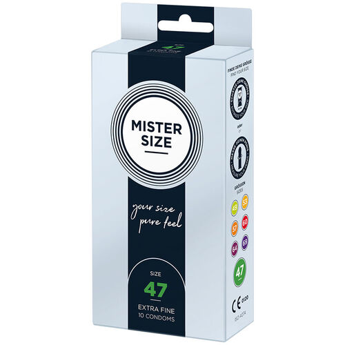 MISTER SIZE - PRESERVATIVOS TALLA XS 47 MM (10 UNIDADES)