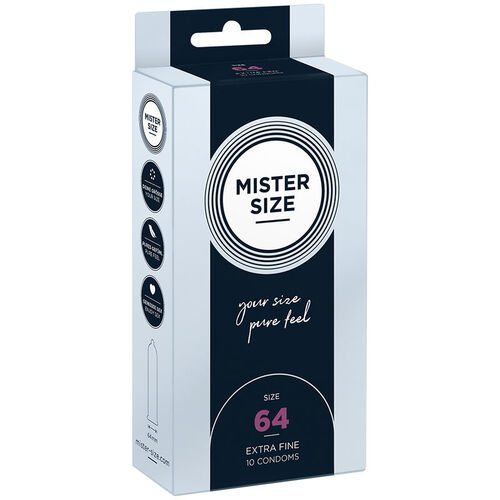 MISTER SIZE - PRESERVATIVOS TALLA XXL 64 MM (10 UNIDADES)