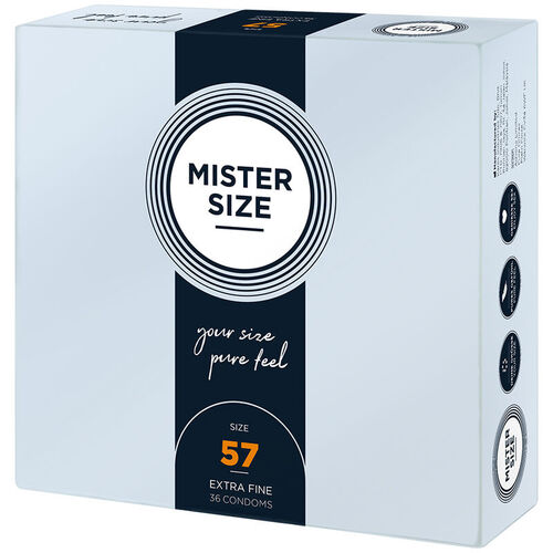 MISTER SIZE - PRESERVATIVOS TALLA L 57 MM (36 UNIDADES)