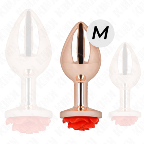 KINK - PLUG ANAL ORO ROSADO ROSA ROJA M