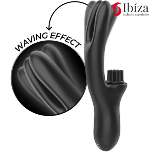 IBIZA - VIBRADOR HI-TECH RABITT BRUSHING MULTI CELDAS CLITORIALES Y DOBLE WAVE