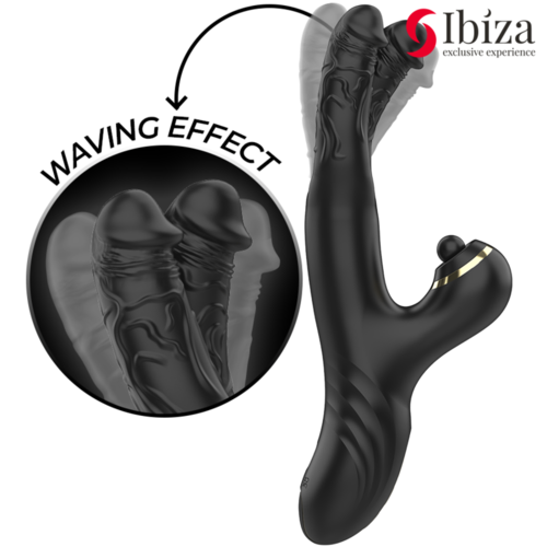 IBIZA - VIBRADOR HI-TECH RABITT CLITORIAL POTENTE Y DOBLE WAVE TWO DRAGONS