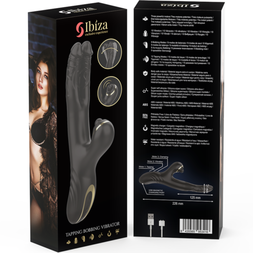 IBIZA - VIBRADOR HI-TECH RABITT CLITORIAL POTENTE Y DOBLE WAVE TWO DRAGONS