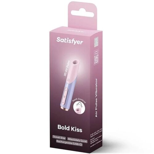 SATISFYER - BOLD KISS ESTIMULADOR CLÍTORIS POR ONDAS ROSA / VIOLETA