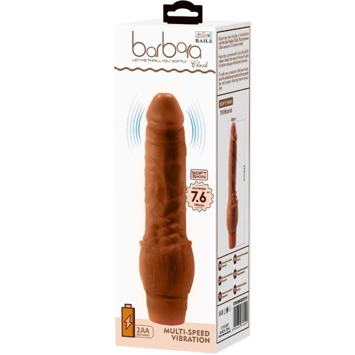 BAILE - BARBARA VIBRADOR REALÍSTICO 19.5 CM MULATO