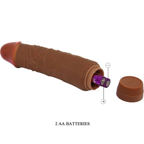 BAILE - JEFF VIBRADOR REALÍSTICO 19.5 CM MULATO