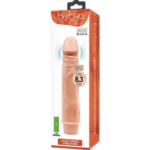 BAILE - DWARF VIBRADOR REALÍSTICO 21 CM NATURAL