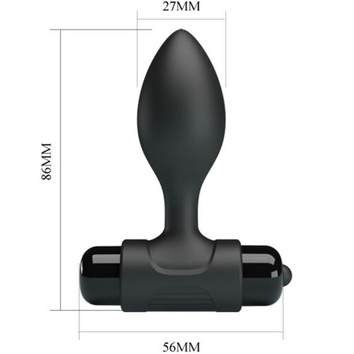 PRETTY LOVE - VIBRA BUTT PLUG ANAL 10 VIBRACIONES NEGRO