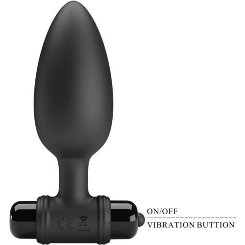 PRETTY LOVE - VIBRA BUTT PLUG 2 PLUG ANAL 10 VIBRACIONES NEGRO