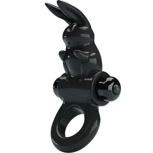 PRETTY LOVE - EXCITING RING ANILLO VIBRADOR RABBIT 10 VIBRACIONES NEGRO