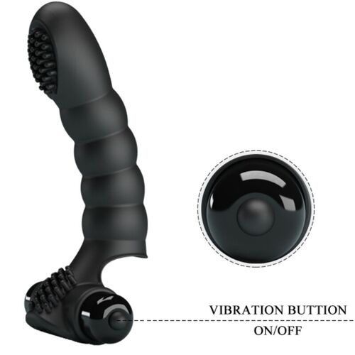 PRETTY LOVE - ALEXANDER VIBRADOR DE DEDO 10 VIBRACIONES NEGRO