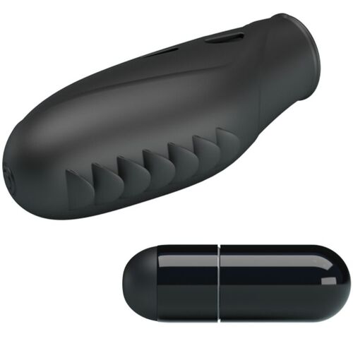 PRETTY LOVE - GILO VIBRADOR DE DEDO SILICONA NEGRO