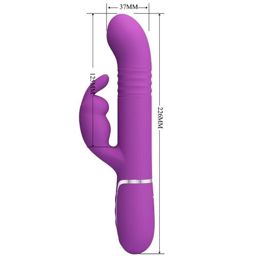 PRETTY LOVE - COALE VIBRADOR RABBIT MULTIFUNCIÓN 4 EN 1 MORADO