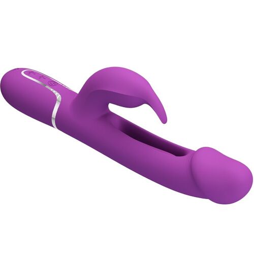 PRETTY LOVE - KAMPAS VIBRADOR RABBIT MULTIFUNCIÓN 3 EN 1 MORADO