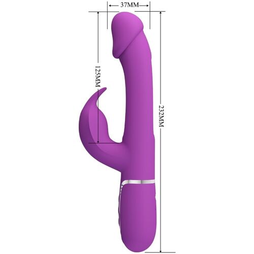 PRETTY LOVE - KAMPAS VIBRADOR RABBIT MULTIFUNCIÓN 3 EN 1 MORADO