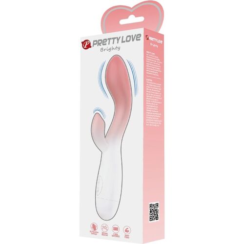 PRETTY LOVE - BRIGHTY VIBRADOR PUNTO G + ESTIMULADOR CLÍTORIS 30 VIBRACIONES ROSA