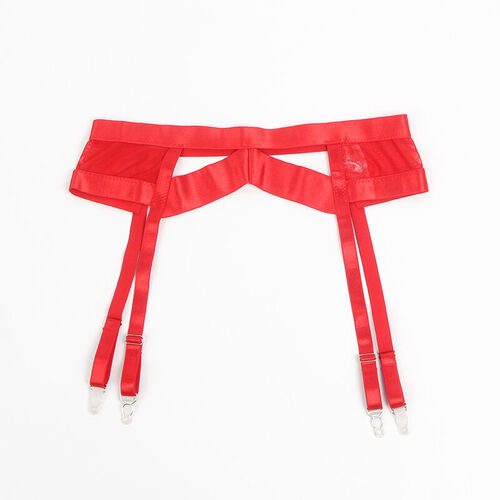 SUBBLIME - 955250 SET SUJETADOR CON LIGUERO BONDAGE ROJO S/M