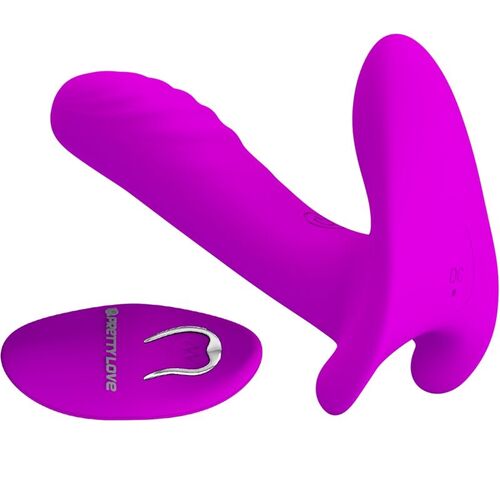 PRETTY LOVE - MASAJEADOR & VIBRADOR 12 VIBRACIONES CONTROL REMOTO MORADO