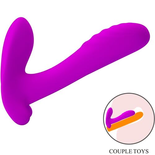 PRETTY LOVE - MASAJEADOR & VIBRADOR 12 VIBRACIONES CONTROL REMOTO MORADO