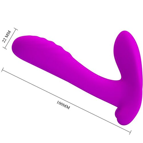 PRETTY LOVE - MASAJEADOR & VIBRADOR 12 VIBRACIONES CONTROL REMOTO MORADO